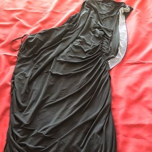 Black one shoulder dress